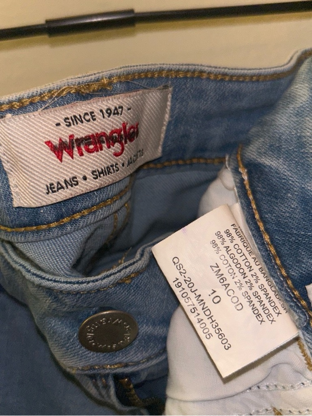 Wrangler Women's Light Blue Distressed Skinny Jeans